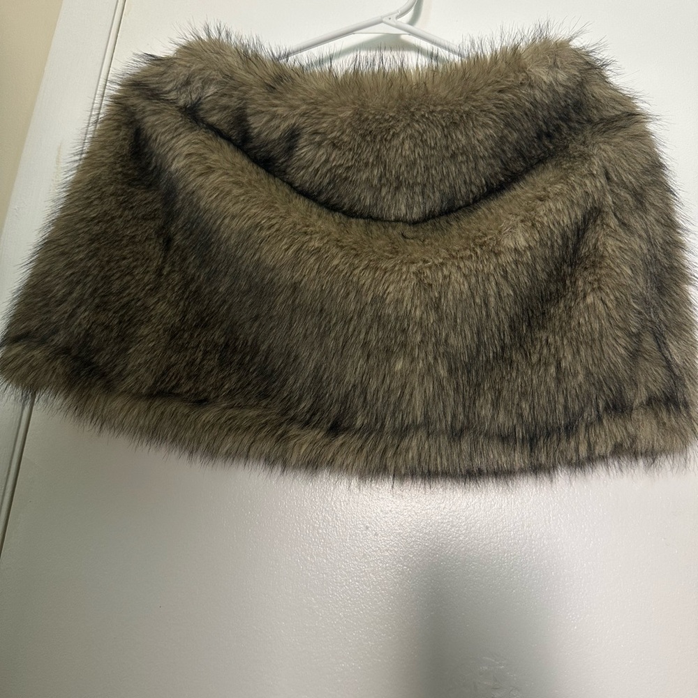 Skirt with fur- Brown